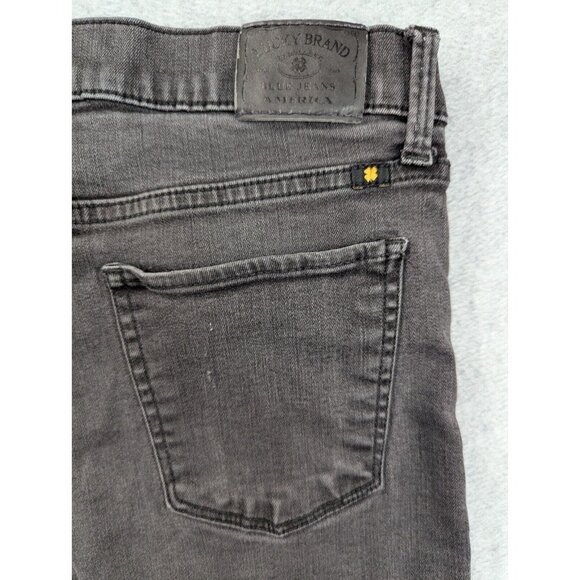 Lucky Brand Jeans Womens Size 8 Black Brooke Skinny Destressed Tapered - Picture 10 of 16